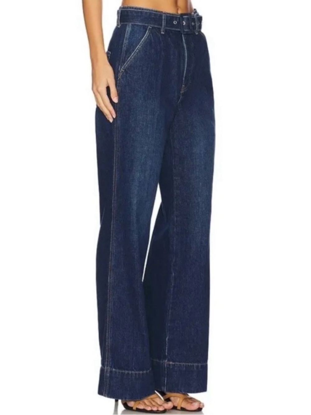 NWT Veronica Beard Taylor High-Rise Wide Leg Jeans